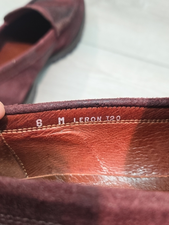Donald J Pliner Men\'s Leron Oxford Burgundy Suede Penny Loafers Leather Shoes 8M main image 12